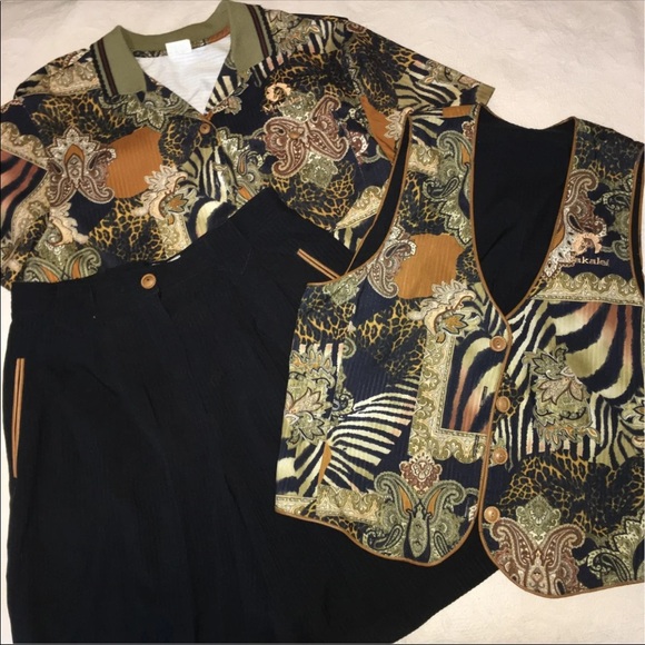 Vintage 90s Natty Vest shorts set large